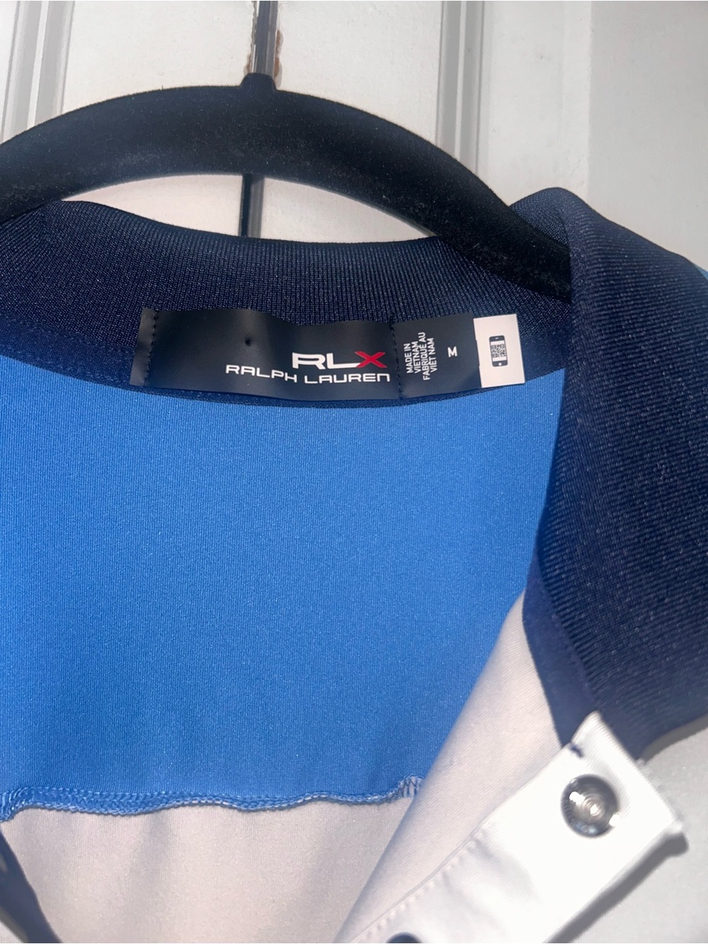Ralph Lauren RLX Colorblock Polo dress in Light Blue, Navy & White - Picture 3 of 9